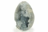 Crystal Filled Celestine (Celestite) Egg Geode - Madagascar #287117-2